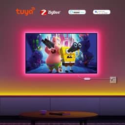Zigbee 3.0 Tuya Smart 5V USB RGB COB LED Strip Light 576LEDs/M Dimmable Voice Control Work with Alexa Echo Google Home Assistant