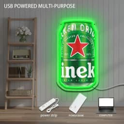 Vintage Beer Can Neon Sign Realistic LED Light for Bar Pub Man Cave Home Decor Retro Industrial Wall Art Gift for Beer Lovers