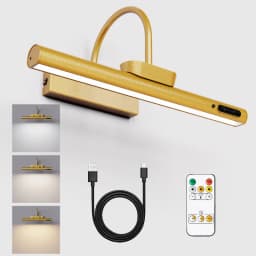 Modern Waterproof Rechargeable Mirror Sconce Living Room Wireless Remote Dimmable Wall Lamp Painting Picture Light Portrait