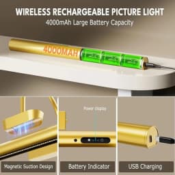 Modern Waterproof Rechargeable Mirror Sconce Living Room Wireless Remote Dimmable Wall Lamp Painting Picture Light Portrait