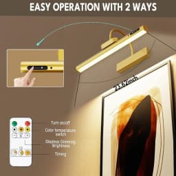 Modern Waterproof Rechargeable Mirror Sconce Living Room Wireless Remote Dimmable Wall Lamp Painting Picture Light Portrait