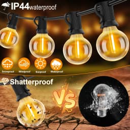 Shatterproof Solar String Lights G40 Outdoor Solar Light Garden Waterproof USB Charging Lighting With Remote Decoration Light