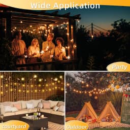 Shatterproof Solar String Lights G40 Outdoor Solar Light Garden Waterproof USB Charging Lighting With Remote Decoration Light