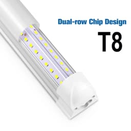 Hospital Garage Lighting Super Bright LED Light Tube T5 (85-265V / T8 (Only 220V)) -1 Lamp Bulb with Screws Ceiling Mounted