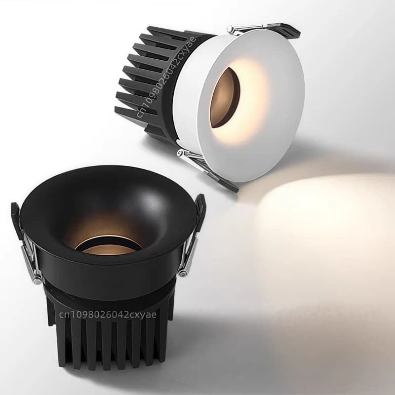 Dimmable LED Downlights, Anti-Glare Ceiling Lights, AC85-265V LED Spotlights, Living Room and Kitchen Indoor Lighting Bulbs