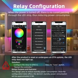 DOMRAEM ESP8266 WLED USB-C Addressable LED Controller Supports WS2811/12/12B/13/14/05 Digital Strips ETC. 1600 RGB IC | 16A Fuse