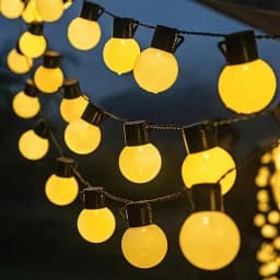 1PC LED Solar Light String,Outdoor White Balls Decoration Lights Hanging Lights For Garden,Yard,Patio,Balcony,Camping&Holidays
