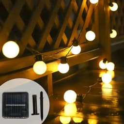 1PC LED Solar Light String,Outdoor White Balls Decoration Lights Hanging Lights For Garden,Yard,Patio,Balcony,Camping&Holidays