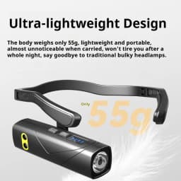 2025 New Multifunctional Outdoor Flashlight Ultra Light Ear Strap Headlamp Rechargeable Waterproof Camping Hiking Fishing Torch