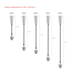 20cm-60cm Home Use E27 Screw Lamp Extension Holder LED Light Bulb Accessories Lamp Base Light Socket Adapter Converter Extender