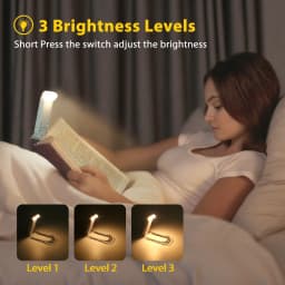 Mini LED Clip Book Light Reading Lights Portable USB Rechargeable Eye Protection Night Lamp Desk Lamp Bookmark Read Book Lamps