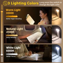 Mini LED Clip Book Light Reading Lights Portable USB Rechargeable Eye Protection Night Lamp Desk Lamp Bookmark Read Book Lamps