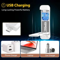 Mini LED Clip Book Light Reading Lights Portable USB Rechargeable Eye Protection Night Lamp Desk Lamp Bookmark Read Book Lamps