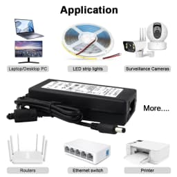 AC to DC Converter 12V 24V 1A/2A/3A/5A/6A/8A/10A 12W-120W Power Supply Adapter AC110-240V Universal for LED Strip Lighting
