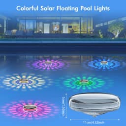 Solar Floating Light ,Pool Lights That Float with Remote Control, Modes 9 Lighting Timing Mode IP67 Waterproof for Pool Party