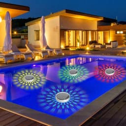 Solar Floating Light ,Pool Lights That Float with Remote Control, Modes 9 Lighting Timing Mode IP67 Waterproof for Pool Party