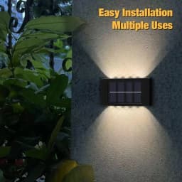 1~4Pcs Solar Wall Lights Outdoor 16LED Waterproof Lamp Up And Down Convex Lens Lighting For Garden Landscape Balcony Decoration