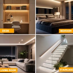 12V 24V 1 2 5 Rows COB LED Strip Light Super Bright 320 600 1600 LEDs Flexible Tape 3000K 4000K 6000K High Density Linear Lamp