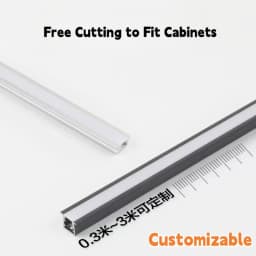 0.5/1M/2M Led Aluminum Profile Channel Diffuser Holder U/v/w Shape Black/silver Linear Light Bar Embedded Cabinet Wardrobe Light