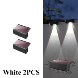 Solar Wall Lights Fence Lights Solar Powered Outdoor Waterproof LED Downlight Deck Lighting for Railing Mailbox Balcony Garden