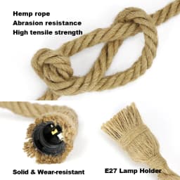 Vintage Hemp Rope Retro Ceiling Pendant Lamp E27 Base Loft Industrial Hanging Lamp Pendang Light Home Decoration DIY Decor Items