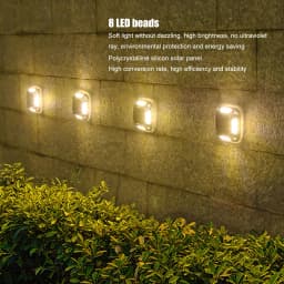 8 LEDS Solar Ground Light Solar Light Waterproof Warm Light Solar Garden Lamp Outdoor Courtyards Driveway Marker Light