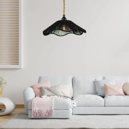 Handwoven Rope Lampshade Chandelier Cover Shades Decorative Rustic Ceiling Lamp,for Home Living Room Kitchen DIY Lamp Shade Part