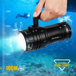 Wurkkos DL06 Diving Torch 15000LM High Power Rechargeable LED Flashlight 3*21700 6*XHP50.2 Power Bank IPX8 Underwater Work Light