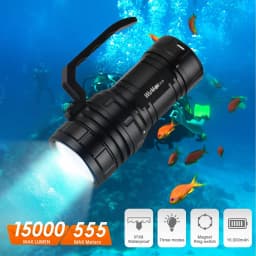 Wurkkos DL06 Diving Torch 15000LM High Power Rechargeable LED Flashlight 3*21700 6*XHP50.2 Power Bank IPX8 Underwater Work Light