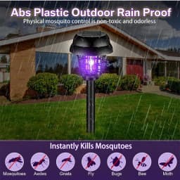 Solar Bug Zapper Outdoor Flying Insect Killer Hang or Stake in the Ground Waterproof for Indoor Outdoor Use Garden Patio Camping
