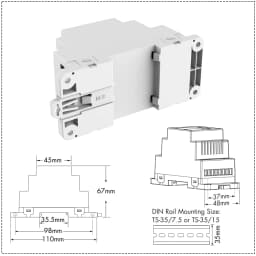CENFAYA 0/1-10V LED Dimming Driver with Push Dim 12-48VDC Input 480W Output PWM Freq Adjustable DIN Rail Mount for LED Strip