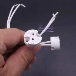 MR16 MR11 GU5.3 G4 Lamp Holder Bulb Base with Wire Ceramic Halogen Socket Pottery Connector 12V - 220V Led Light
