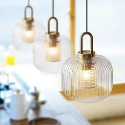 Modern Glass Pendant Light Striped Glass Single Head Chandelier Dining Room Kitchen Bedroom Bedside Living Room Home Decoration