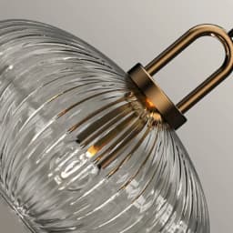 Modern Glass Pendant Light Striped Glass Single Head Chandelier Dining Room Kitchen Bedroom Bedside Living Room Home Decoration