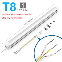 Aluminum Profile Lights Bar T5 15W T8 25W 50cm No Flicker LED Tube for Living Room Study Kitchen Closet Workshop Hotel Lighting