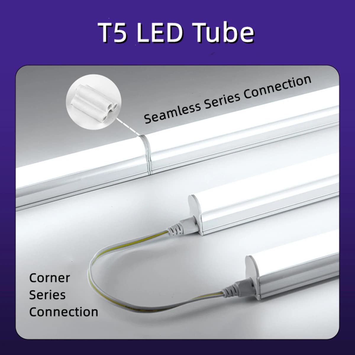 1Pcs/2Pcs T5 LED Light 15W 50cm No Flicker Smart IC Driver,AC85V-265V Replaceable Fluorescent Tube Bulb For Kitchen Wall Ceiling