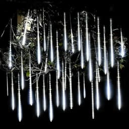 Solar/EU 8 Tubes LED Meteor Shower Rain Lights Waterproof Falling Raindrop Fairy String Light Holiday Party Patio Decor 30/50CM
