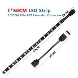 12V 4Pin RGB LED Strip Light IP30 IP65 5050 ARGB Aura Sync Motherboard Control PC Computer Case 50CM 1M 2M 60LEDs/M 1to1 1to2