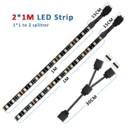 12V 4Pin RGB LED Strip Light IP30 IP65 5050 ARGB Aura Sync Motherboard Control PC Computer Case 50CM 1M 2M 60LEDs/M 1to1 1to2