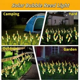 1PC LED Solar Reed Garden Lights Outdoor Waterproof Swaying Decorative Lamp Outside Landscape Lighting For Patio Yard Pathway