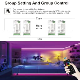 Tuya Smart Life Home 5V12V 24V Max15A Dimmer Cct Rgb Led Light Strip Bluetooth Wifi Zigbee Controller Xiaomi Alexa Button Switch