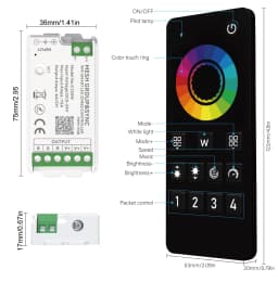 Tuya Smart Life Home 5V12V 24V Max15A Dimmer Cct Rgb Led Light Strip Bluetooth Wifi Zigbee Controller Xiaomi Alexa Button Switch