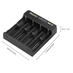 4-Channel 5V 2A USB Charger For 3.7v Rechargeable Li-ion Battery 26650/16340/14500/21700/18650/10440 Flashlight Headlamp Torch