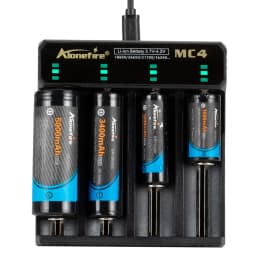 4-Channel 5V 2A USB Charger For 3.7v Rechargeable Li-ion Battery 26650/16340/14500/21700/18650/10440 Flashlight Headlamp Torch