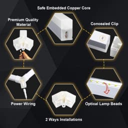 Garage honeycomb hexagonal LED white light super bright 6500K color temperature installed on the ceiling, suitable for garages