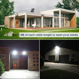 Powerful Led Solar Light High bright 2 Head 8000mah Flood Light Waterproof Outdoor Garden wall light For Indoor Shed Barn Room