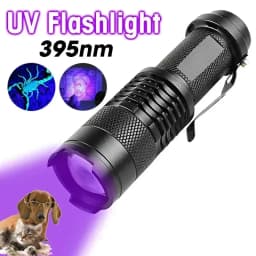 Wavelength Violet Flashlight UV LED Portable Flashlight 395nm Black Light Pet Urine Scorpion Feminine Hygiene Detector Torch