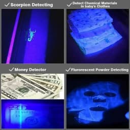 Wavelength Violet Flashlight UV LED Portable Flashlight 395nm Black Light Pet Urine Scorpion Feminine Hygiene Detector Torch