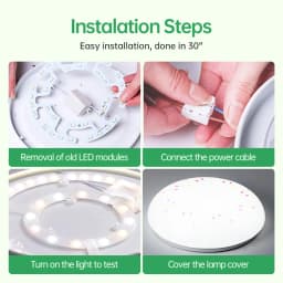 LED Panel 220V Ceiling Light Replacement LED Module Dimmable 60W 72W 80W 100W Round Light Panel Module Ceiling Fan Light