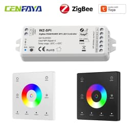 5V-24V Tuya Zigbee SPI LED Controller RGB RGBW IC WS2812B WS2811 TM1803 TM1804 SK6812 Pixel Strip Light for Alexa Google Home